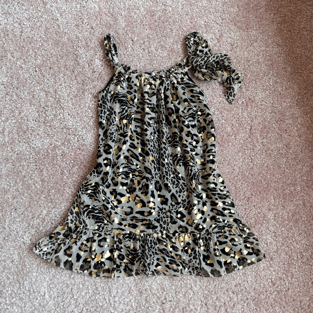 BCBG Leopard Babydoll Dress